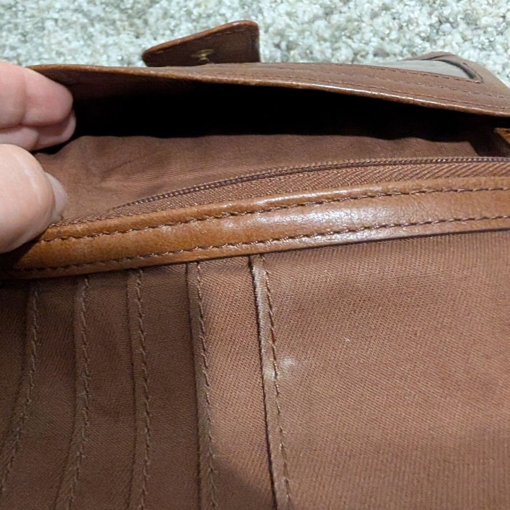 Fossil Brown Leather 3 Section Flap Organizer Wallet - Picture 8 of 10